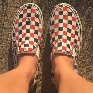 Checkered Vans sneakers
